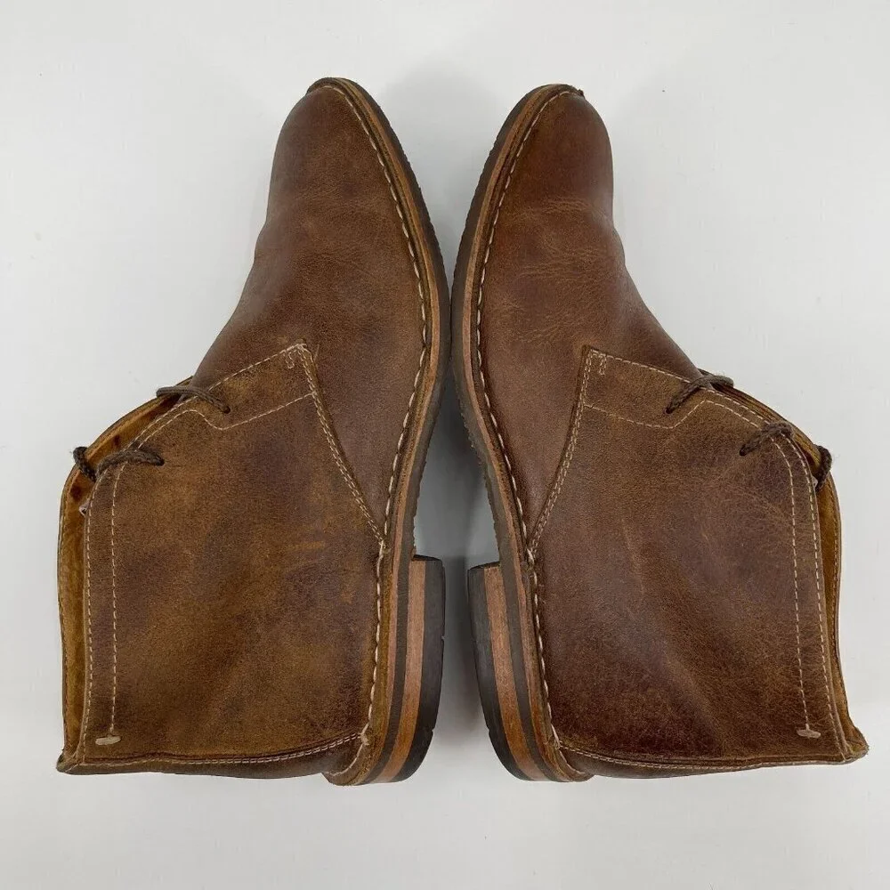 Trask Brown Oiled Leather Chukka Desert Ankle Boots Vibram Crepe Sole